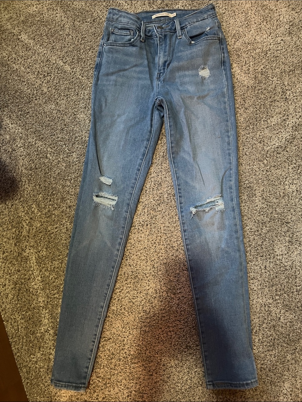 Levi's Women's Skinny Ripped Jeans - Blue